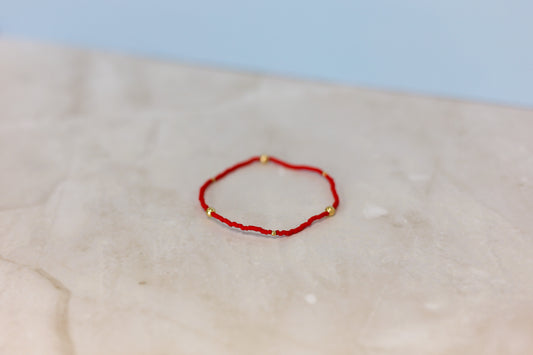 erin gray bracelet (colored and gold beaded)