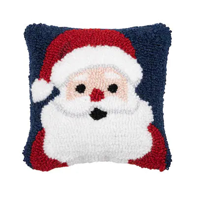 Santa Wishes Hooked Pillow