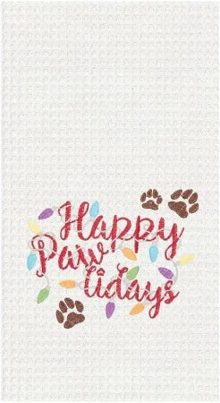 Happy Pawlidays Kitchen Towel