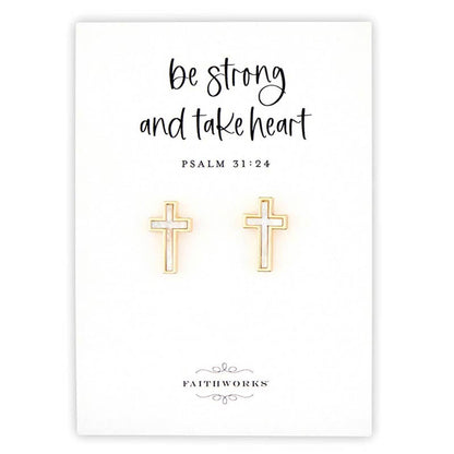 Mother of Pearl Cross Filled Display