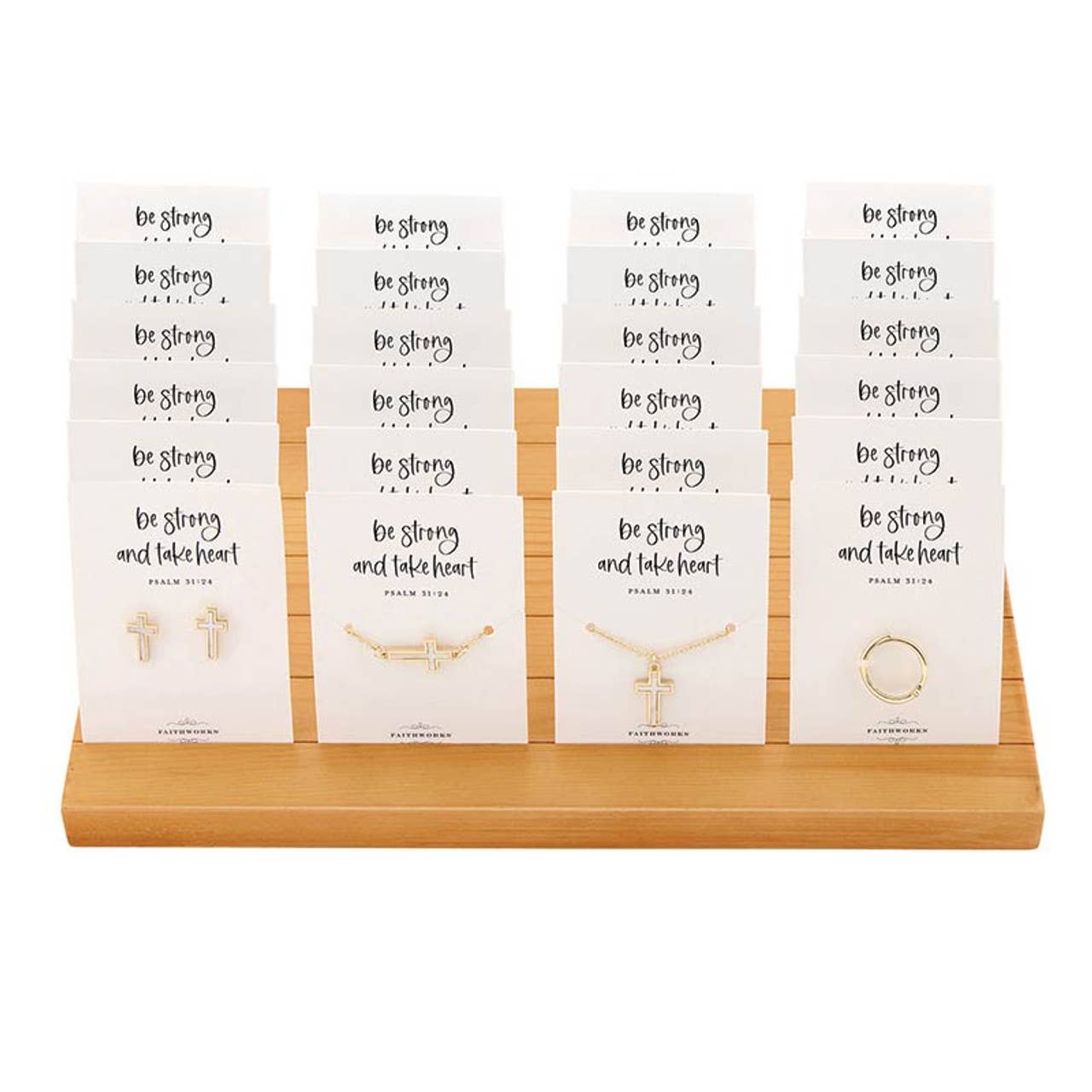 Mother of Pearl Cross Filled Display