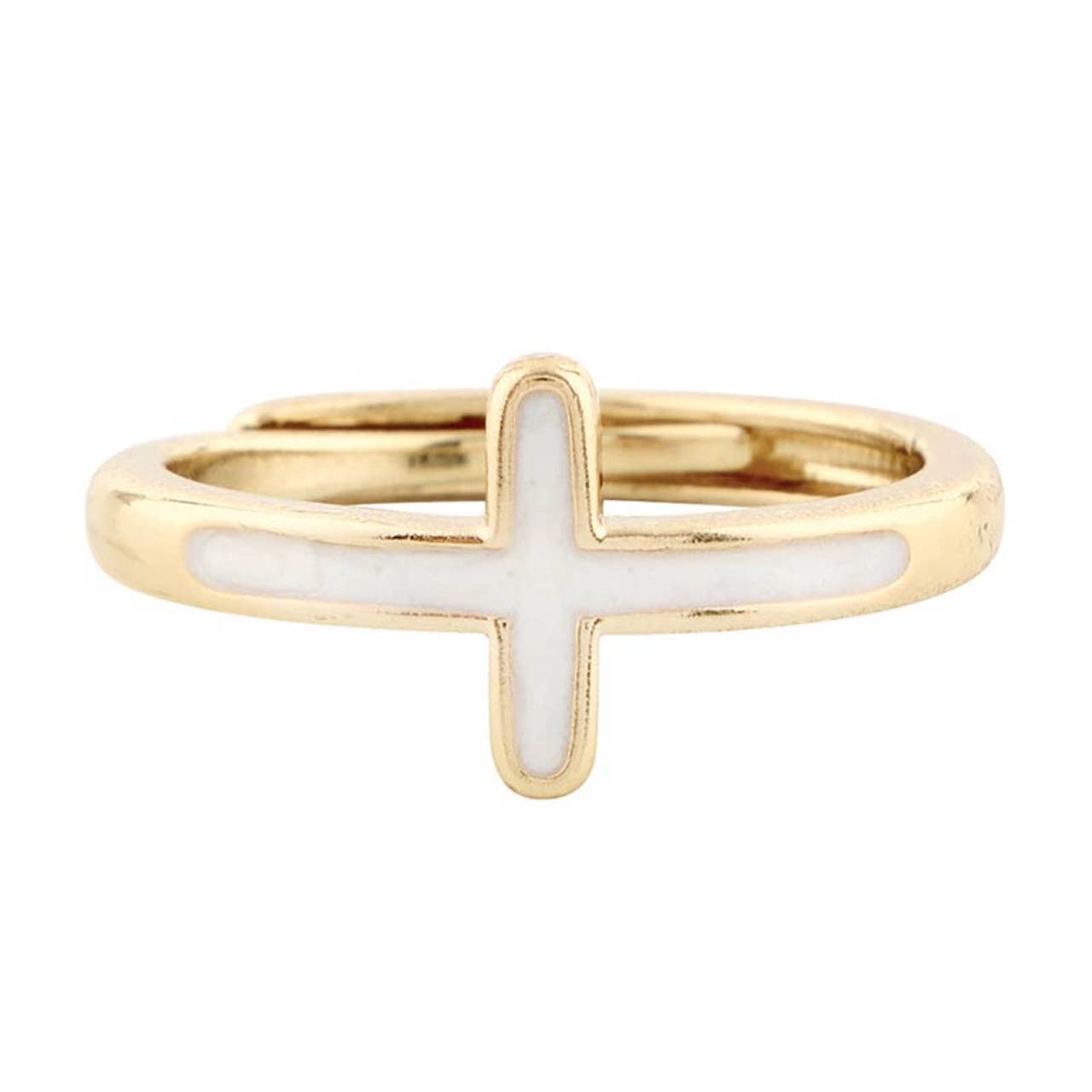 Psalm 31:24 Mother of Pearl Ring