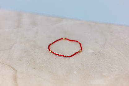erin gray bracelet (colored and gold beaded)