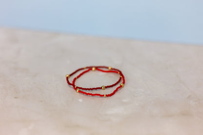 erin gray bracelet (colored and gold beaded)