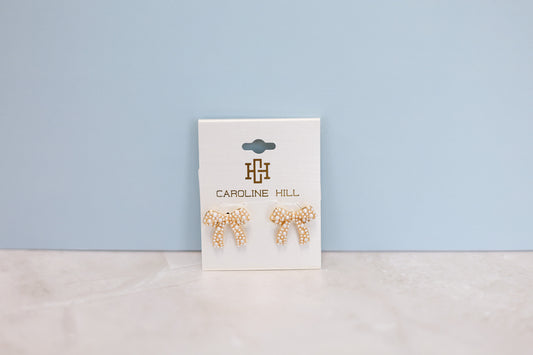 Pearl Bow Earrings