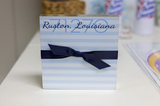 Ruston Notepad: Blue-Striped