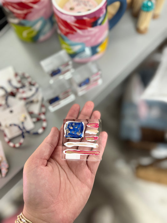 Hand-Painted Small Acrylic Block