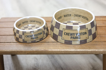 Chewy Vuiton Dog Bowl