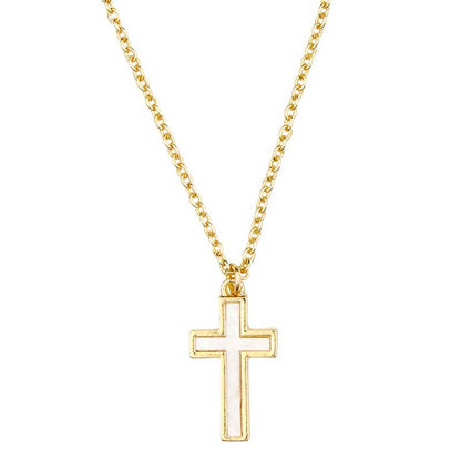Psalm 31:24 Mother of Pearl Necklace