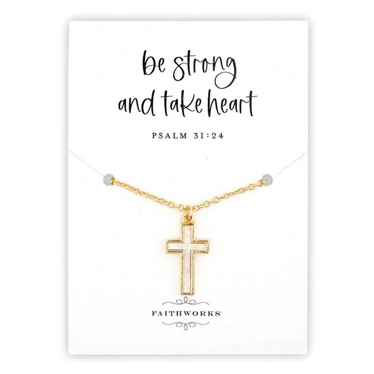 Mother of Pearl Cross Filled Display
