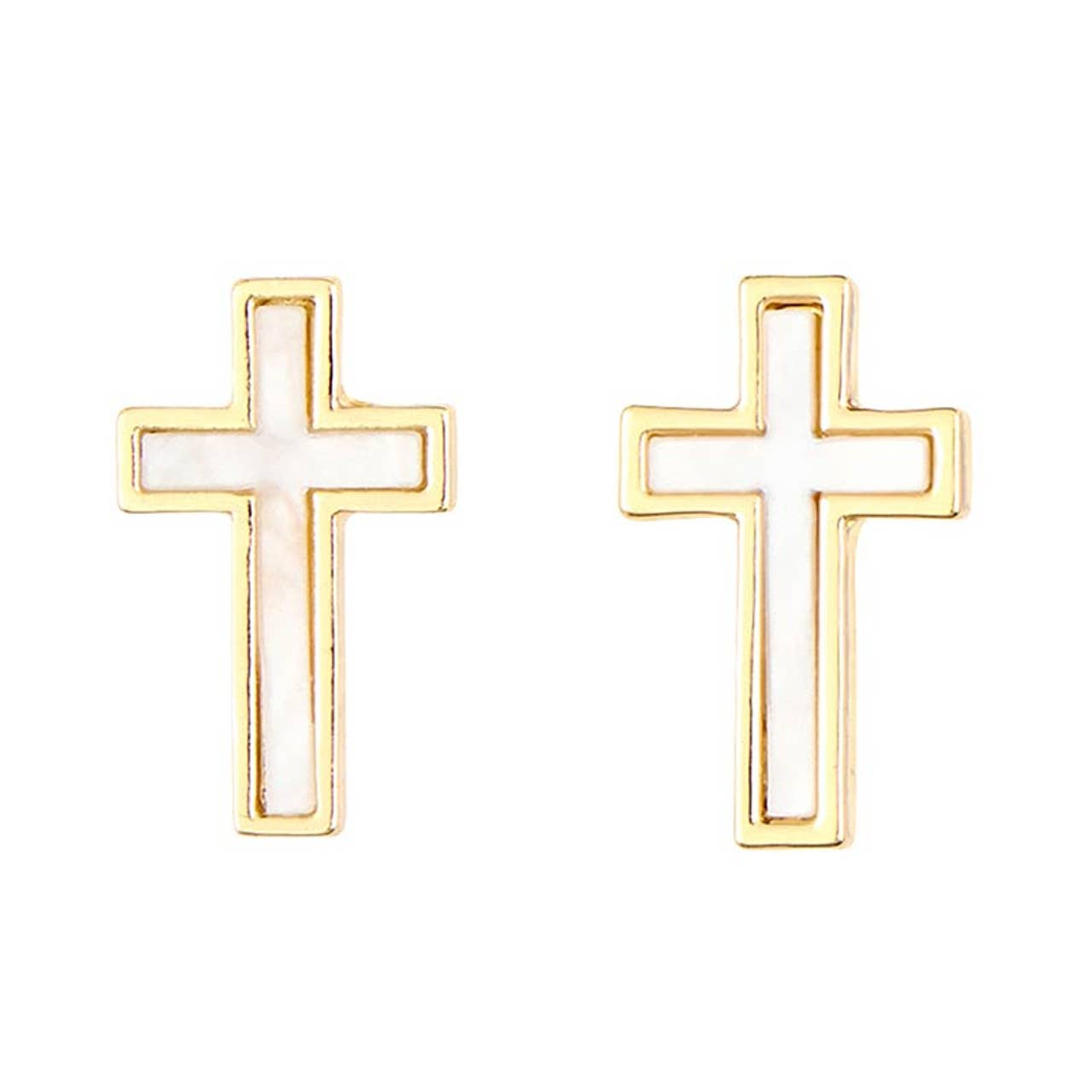 Mother of Pearl Cross Filled Display