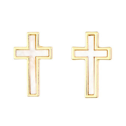 Psalm 31:24 Mother of Pearl Earrings