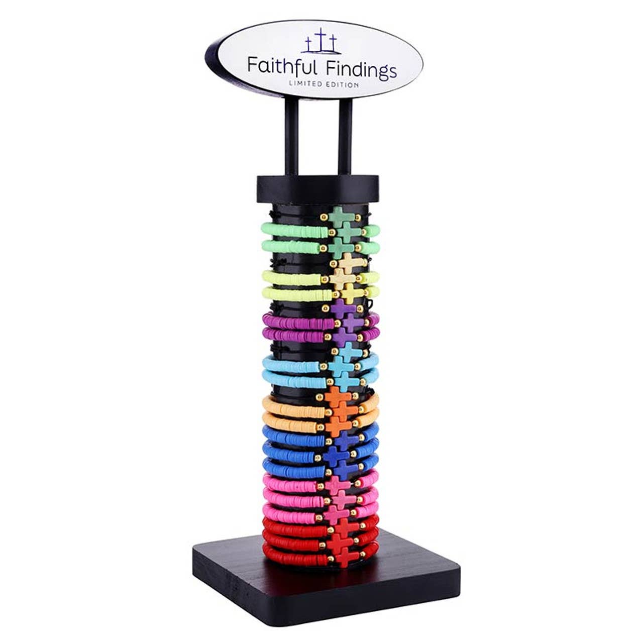 Ceramic Elastic Bracelets Filled Display (24 pcs)