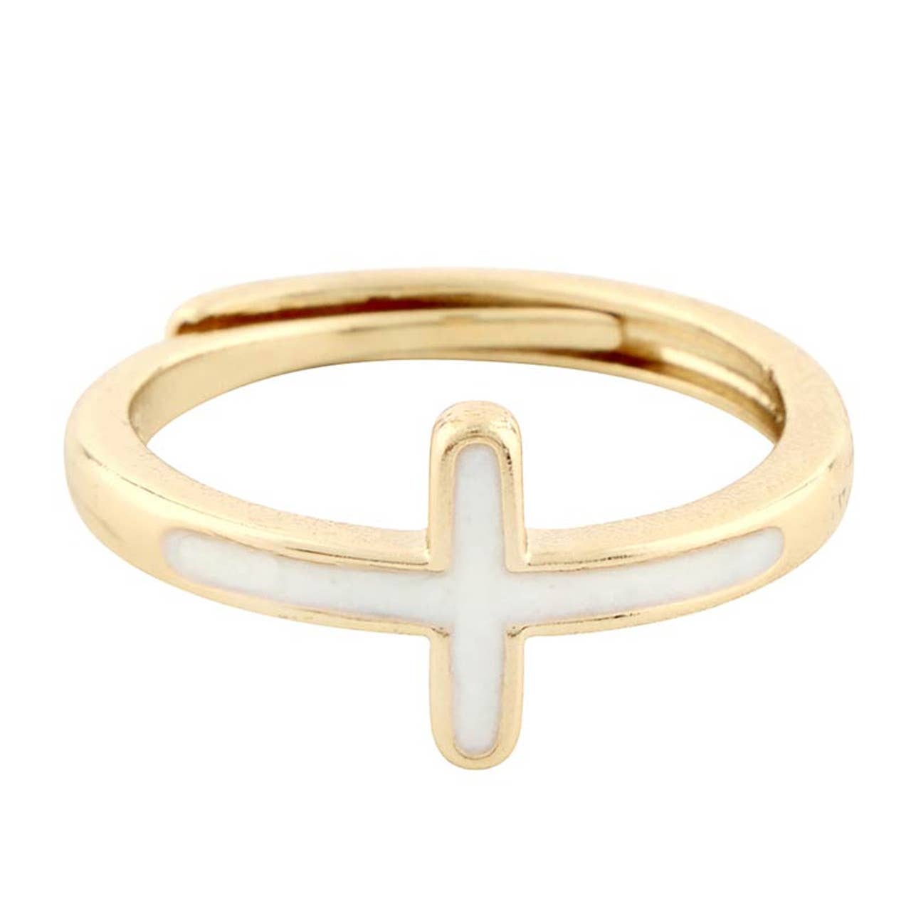 Psalm 31:24 Mother of Pearl Ring