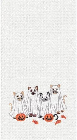Ghost Cats Kitchen Towel