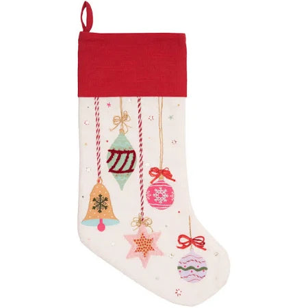 Vintage Christmas Ornament Stocking