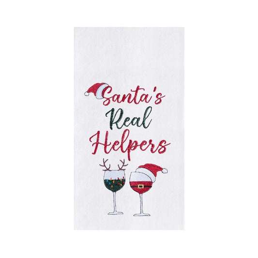 Santa's Real Helpers Flour Sack Kitchen Towel